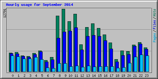 Hourly usage for September 2014